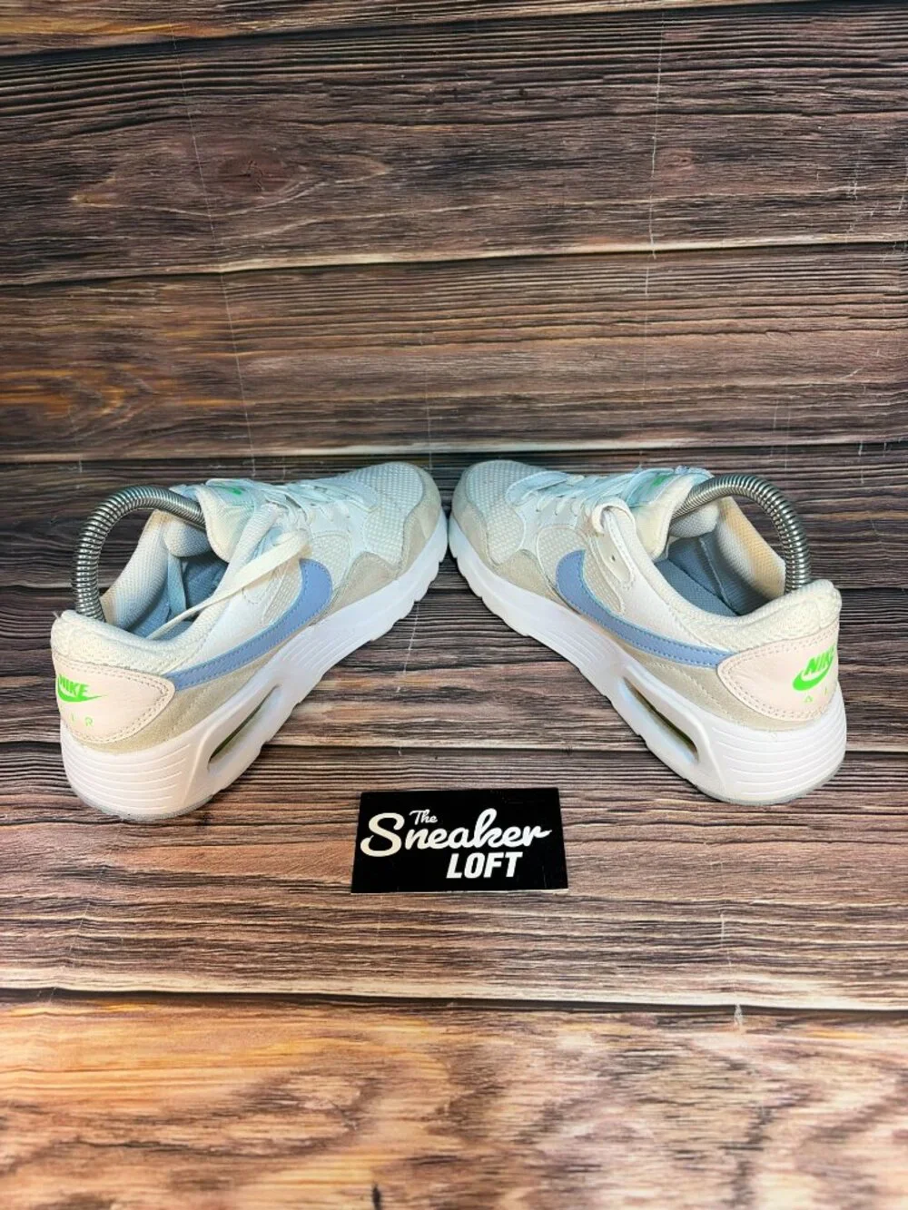Nike Air Max SC Sneakers Women's White Cobalt‎ Blue Suede Shoes Size 7.5